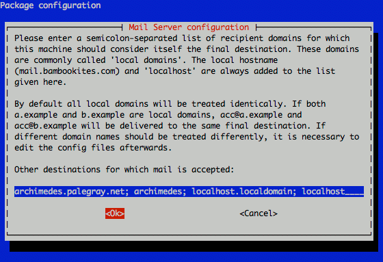 Exim4 mail destination configuration on Ubuntu 9.10 (Karmic).